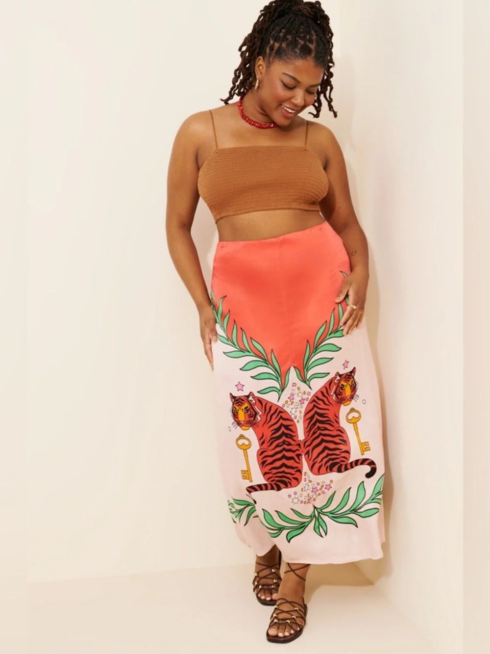 Anthropologie Bl-nk Lania Slip Midi Skirt Size 3X